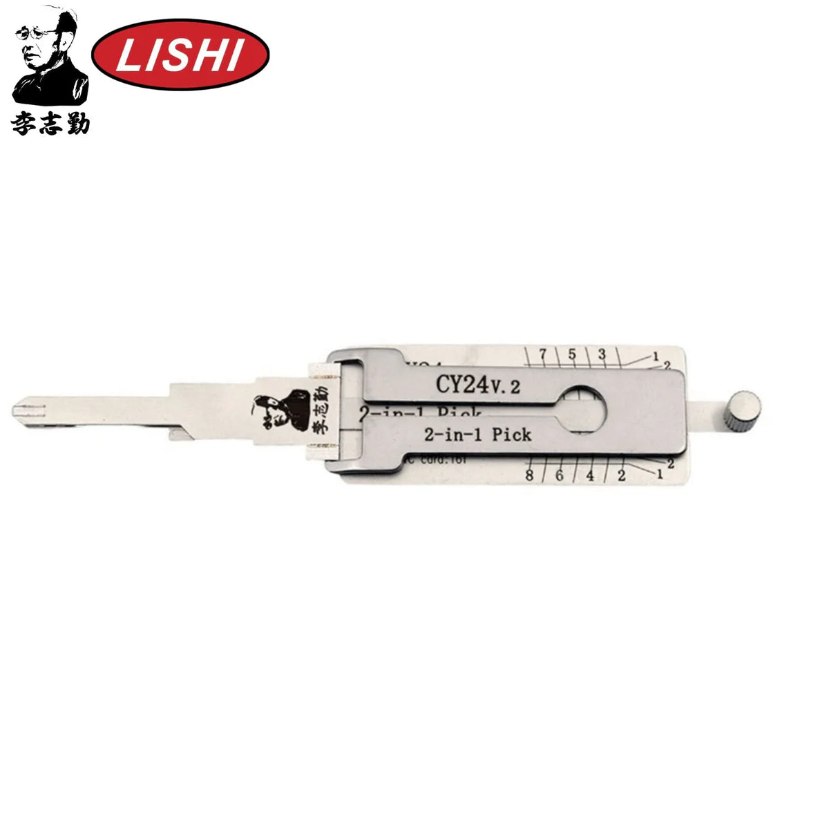 ORIGINAL LISHI - Chrysler CY24 Y157 Y159 / V2 / 8-Cut / 2-in-1 Pick & Decoder / AG ORIGINAL LISHI - Chrysler CY24 Y157 Y159 / V2 / 8-Cut / 2-in-1 Pick & Decoder / AG